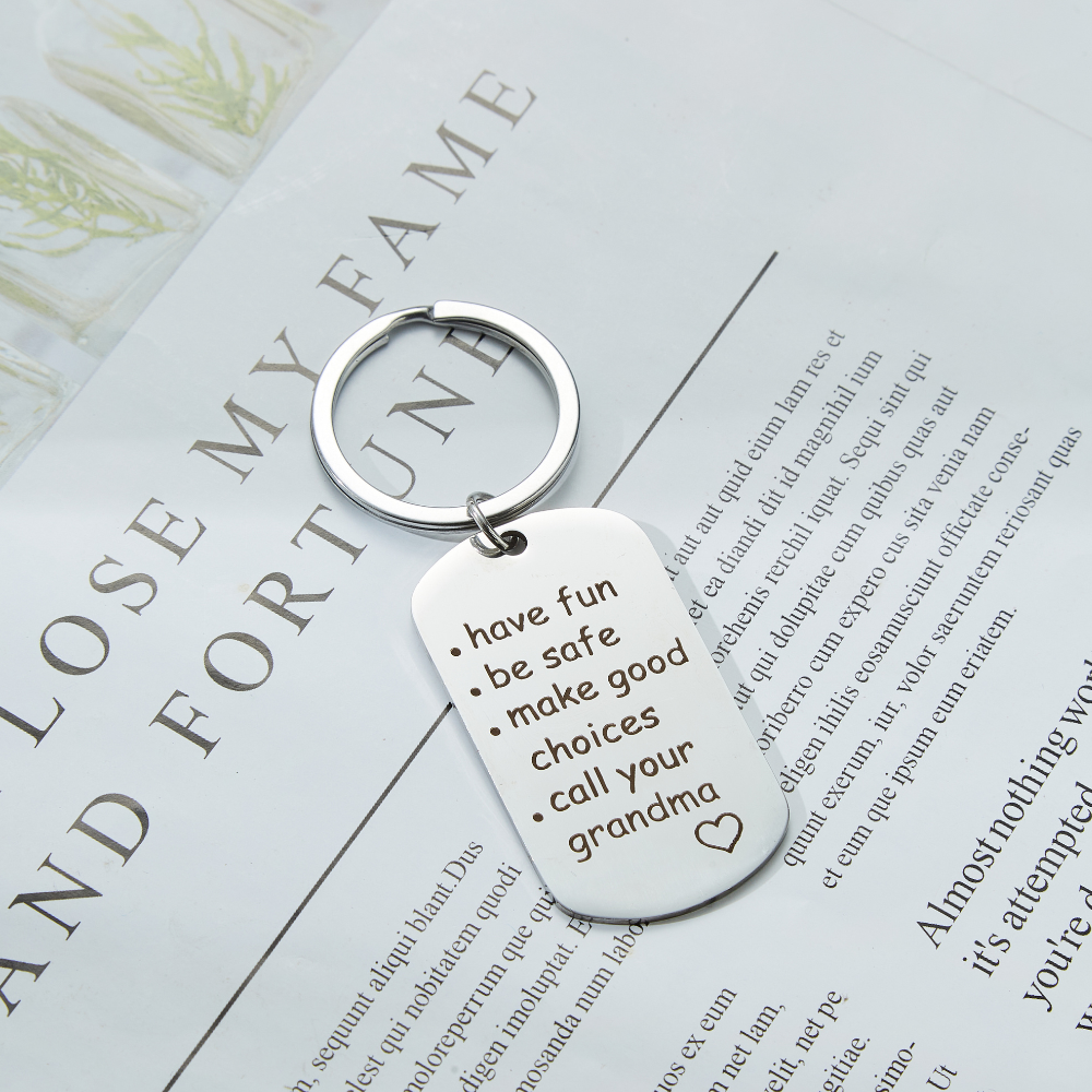 "Call Your Grandma" Keychain