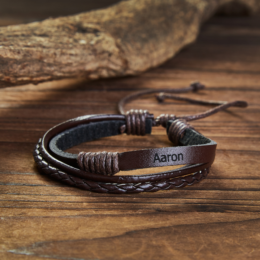 Personalized Leather Bracelet