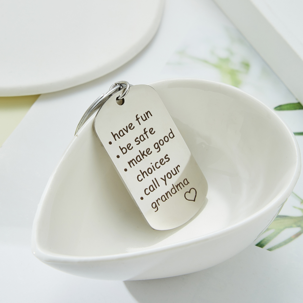 "Call Your Grandma" Keychain