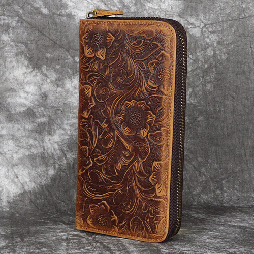 Flower Leather Wallet