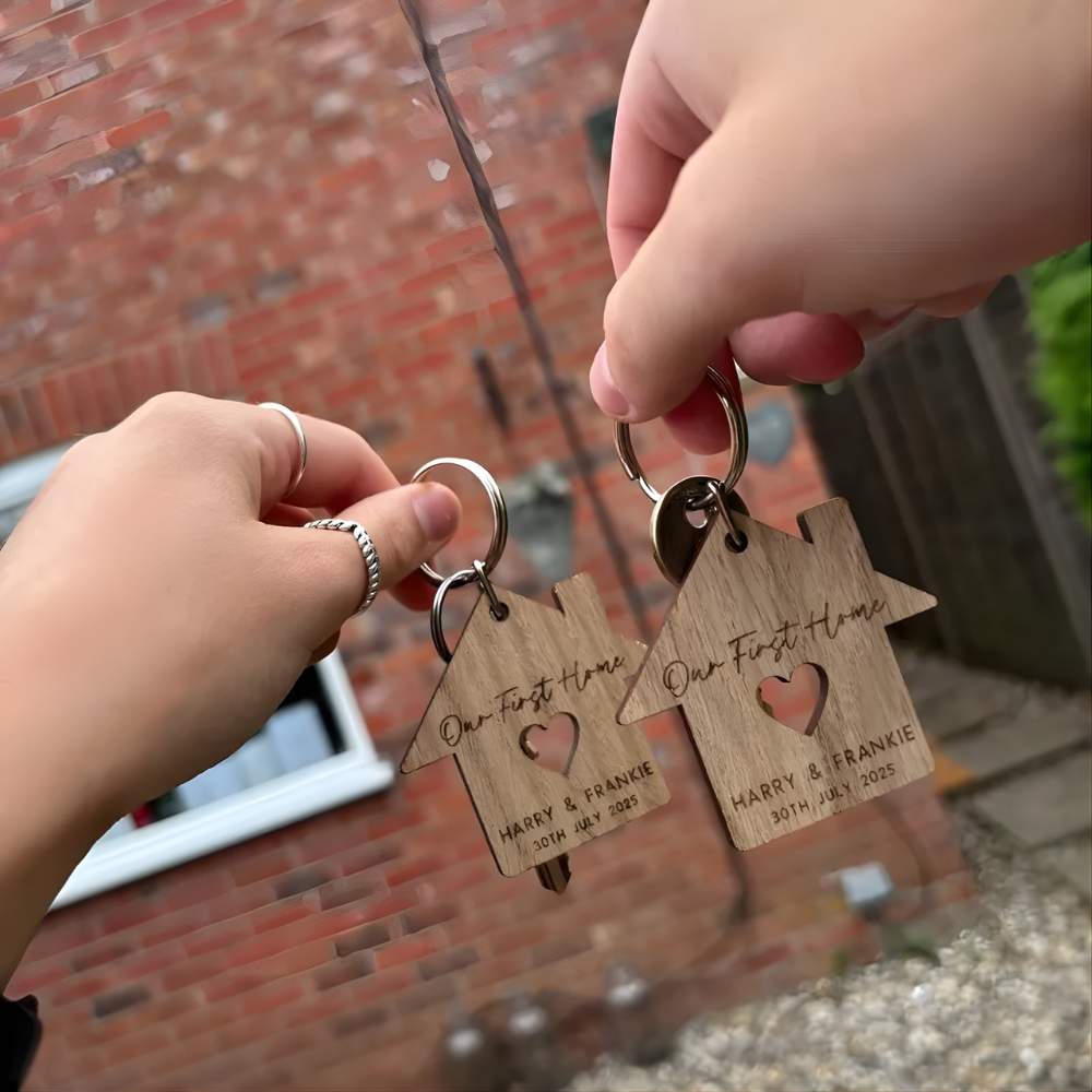 First Home Couple Keychain