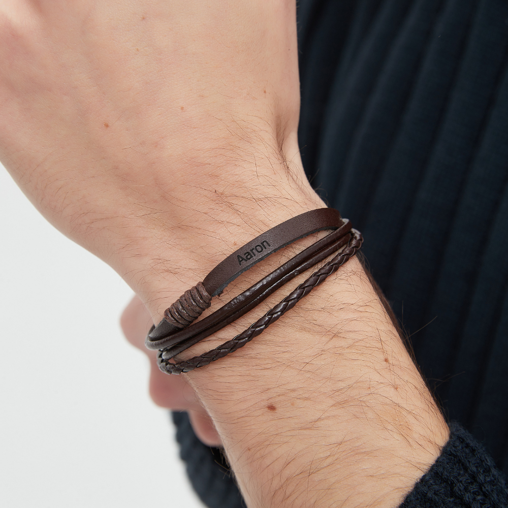 Personalized Leather Bracelet