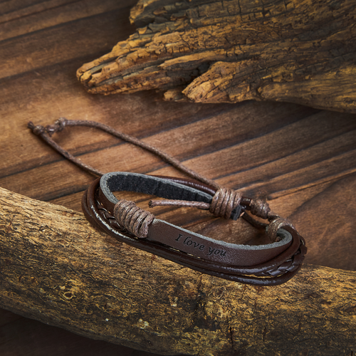 Personalized Leather Bracelet