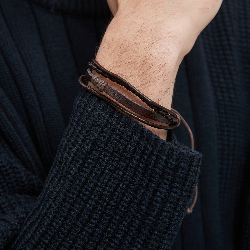 Personalized Leather Bracelet