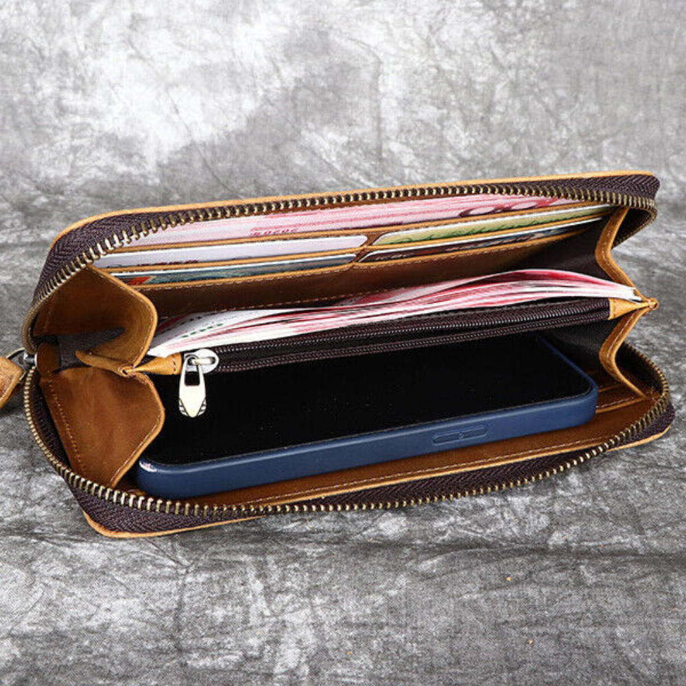 Flower Leather Wallet