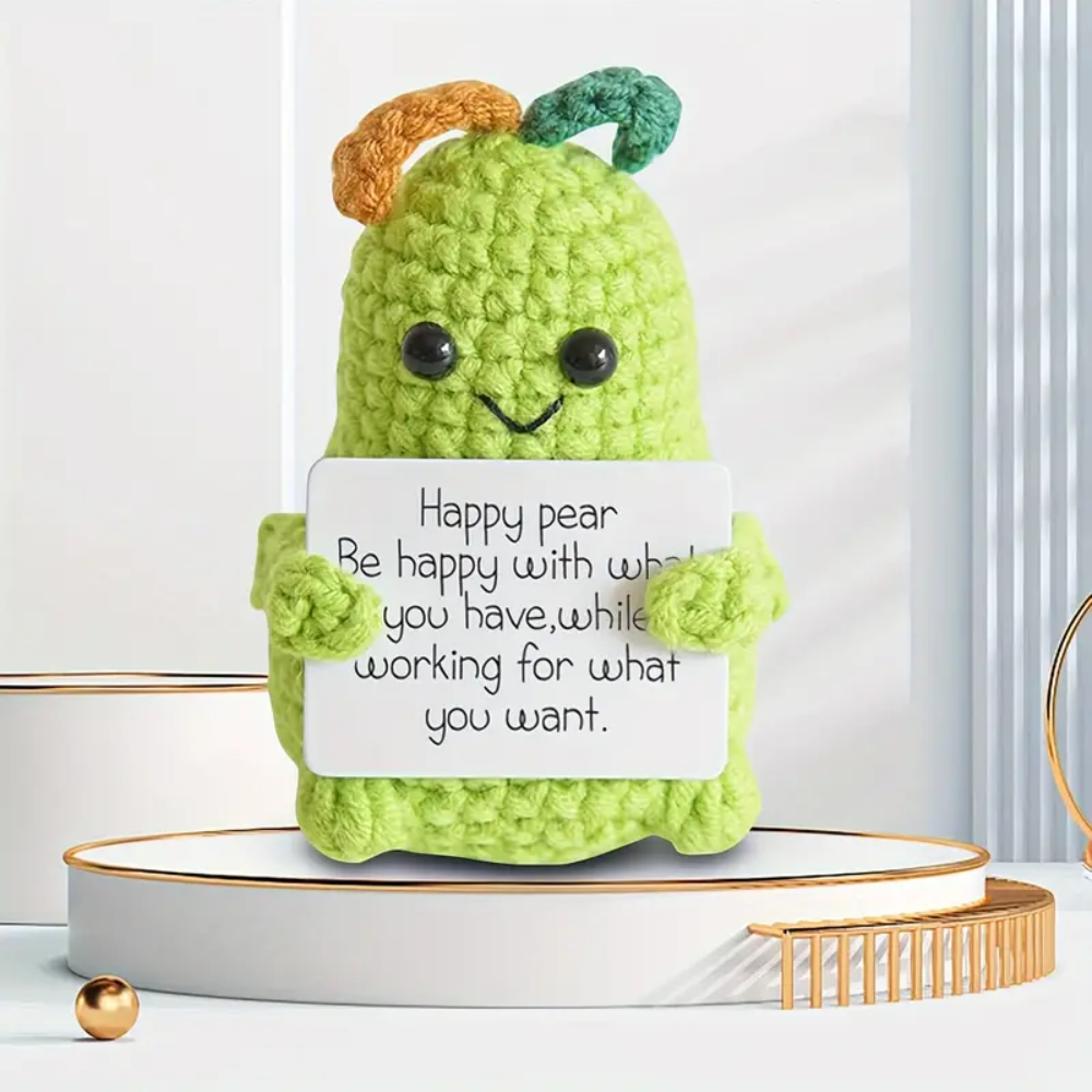 Hand-Knitted Motivational Toy