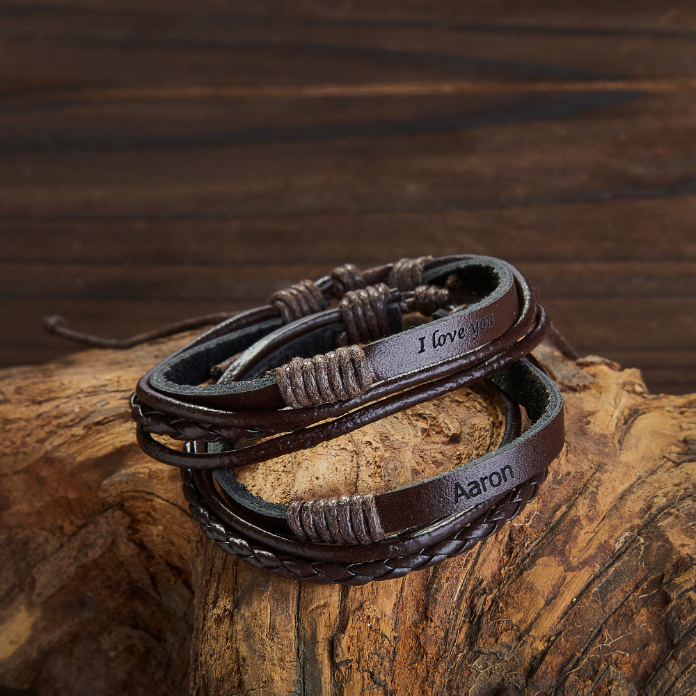 Personalized Leather Bracelet