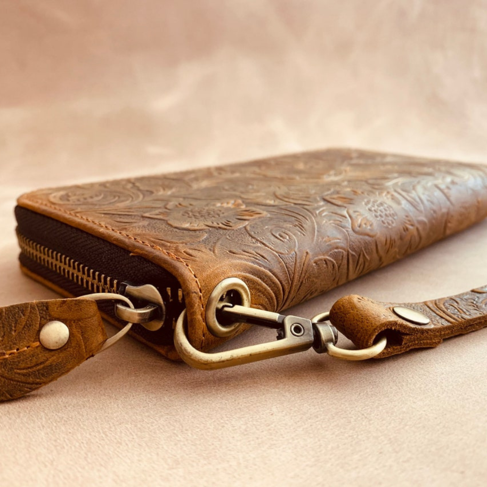 Flower Leather Wallet