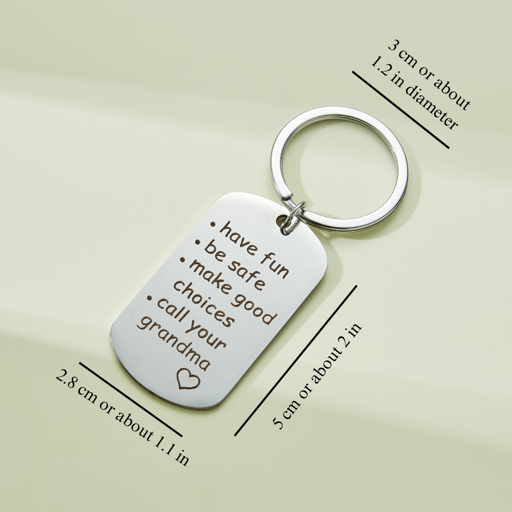 "Call Your Grandma" Keychain