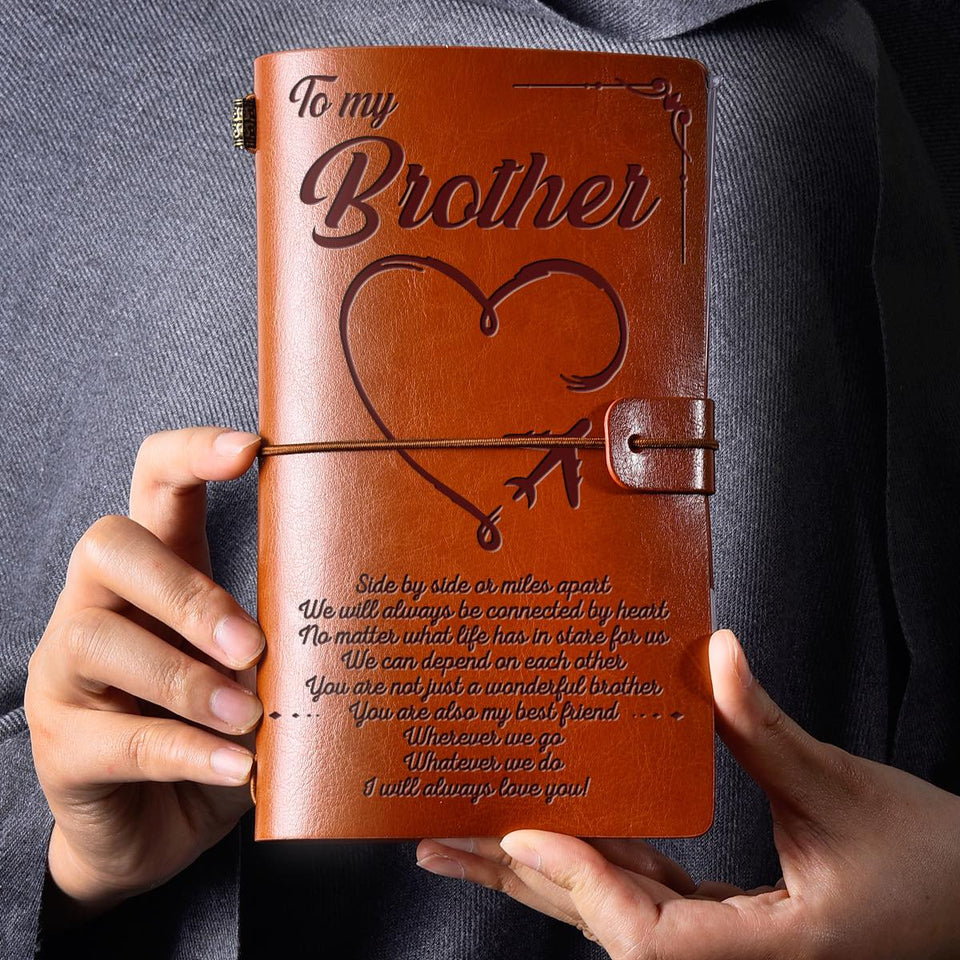 To Brother - Vintage Engraved Journal (Pages Included)