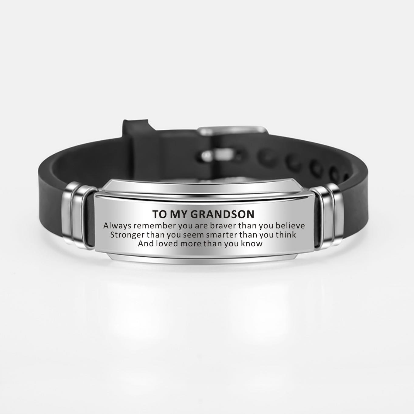 To Grandson - Engraved Bracelet