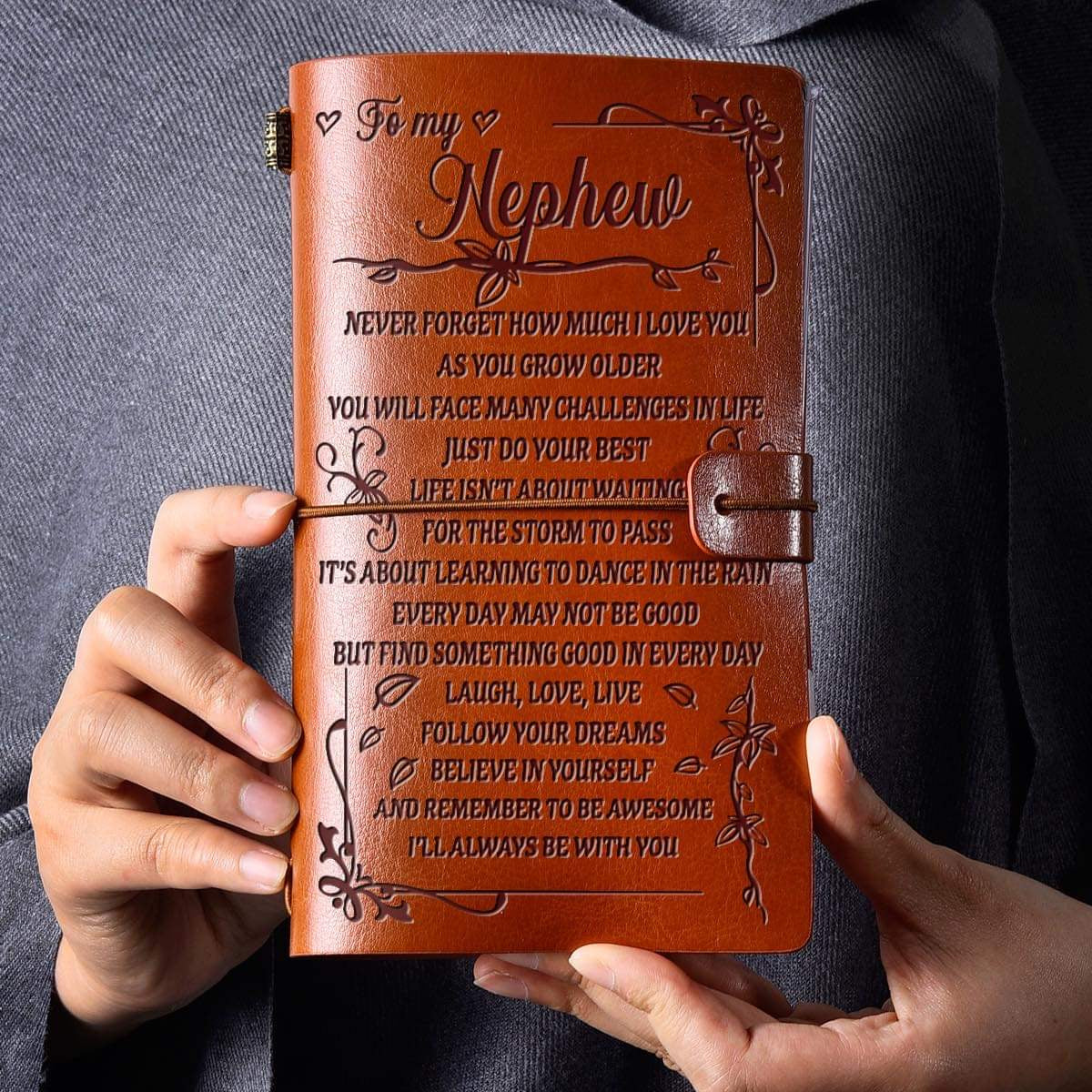 Vintage Engraved Journal (Pages Included)