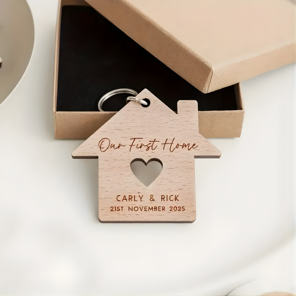 First Home Couple Keychain