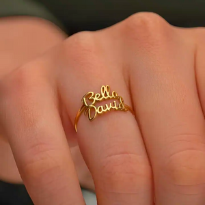 Minimalist Double Name Ring