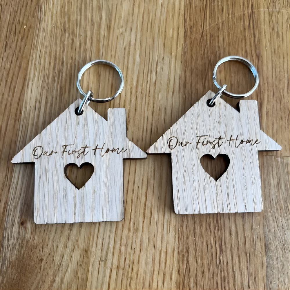 First Home Couple Keychain