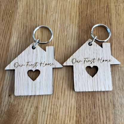 First Home Couple Keychain
