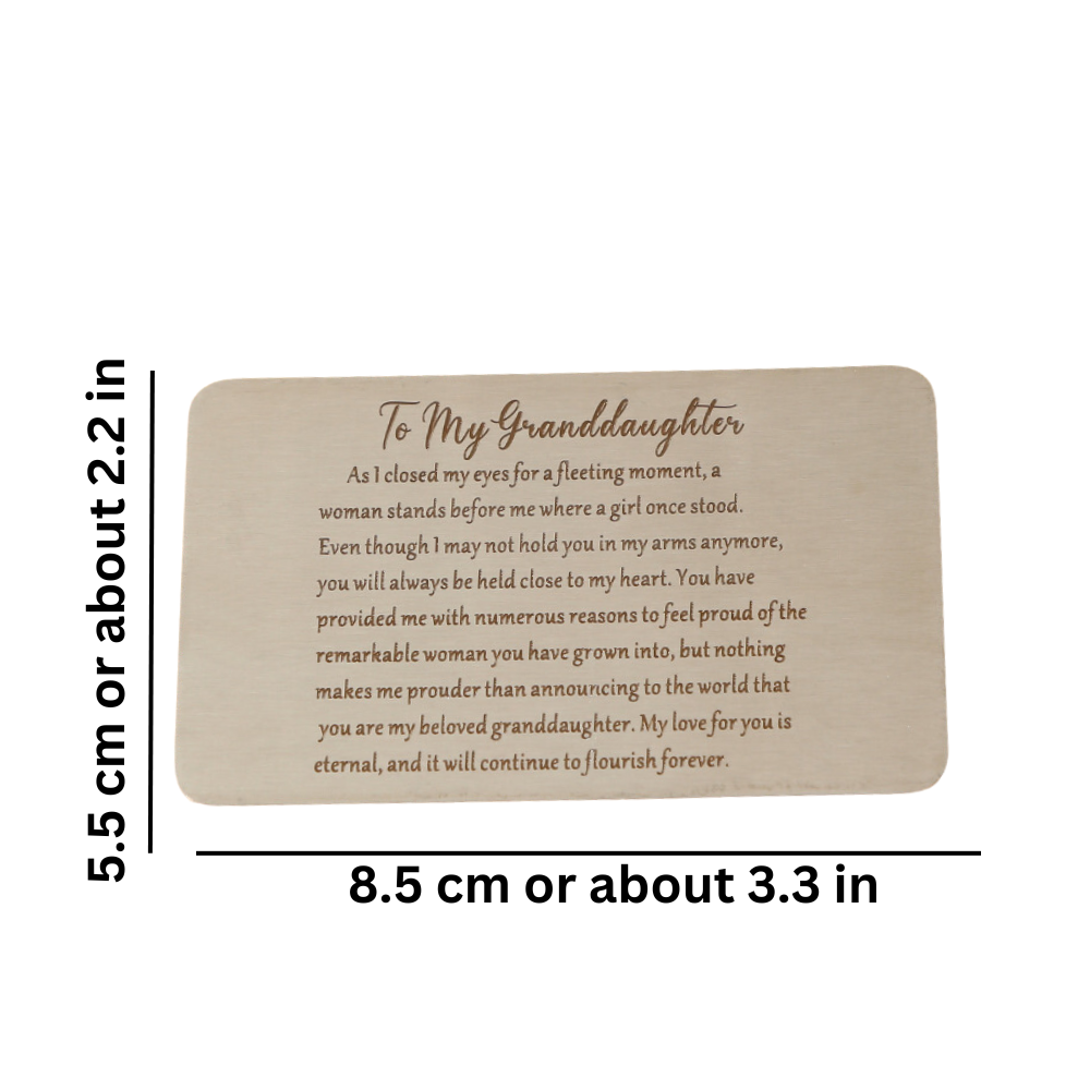 Stainless Steel Keepsake Card