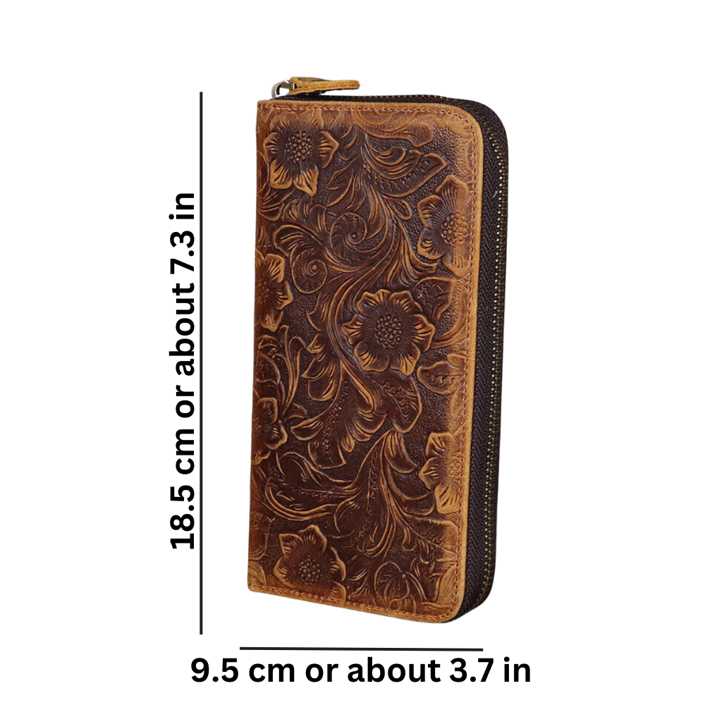Flower Leather Wallet