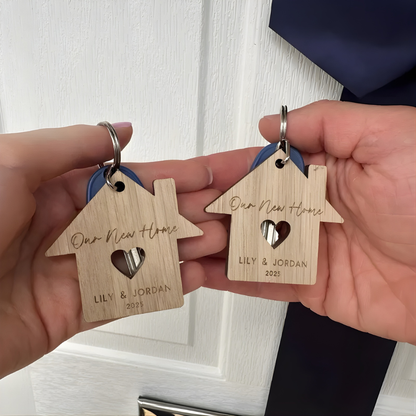 First Home Couple Keychain