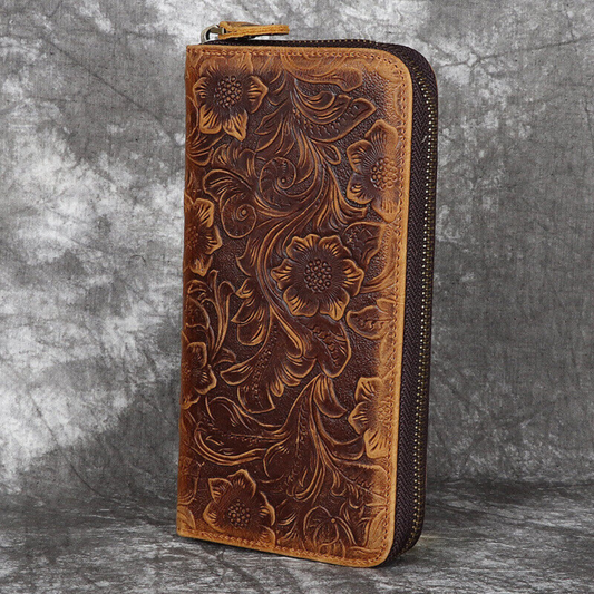 Flower Leather Wallet