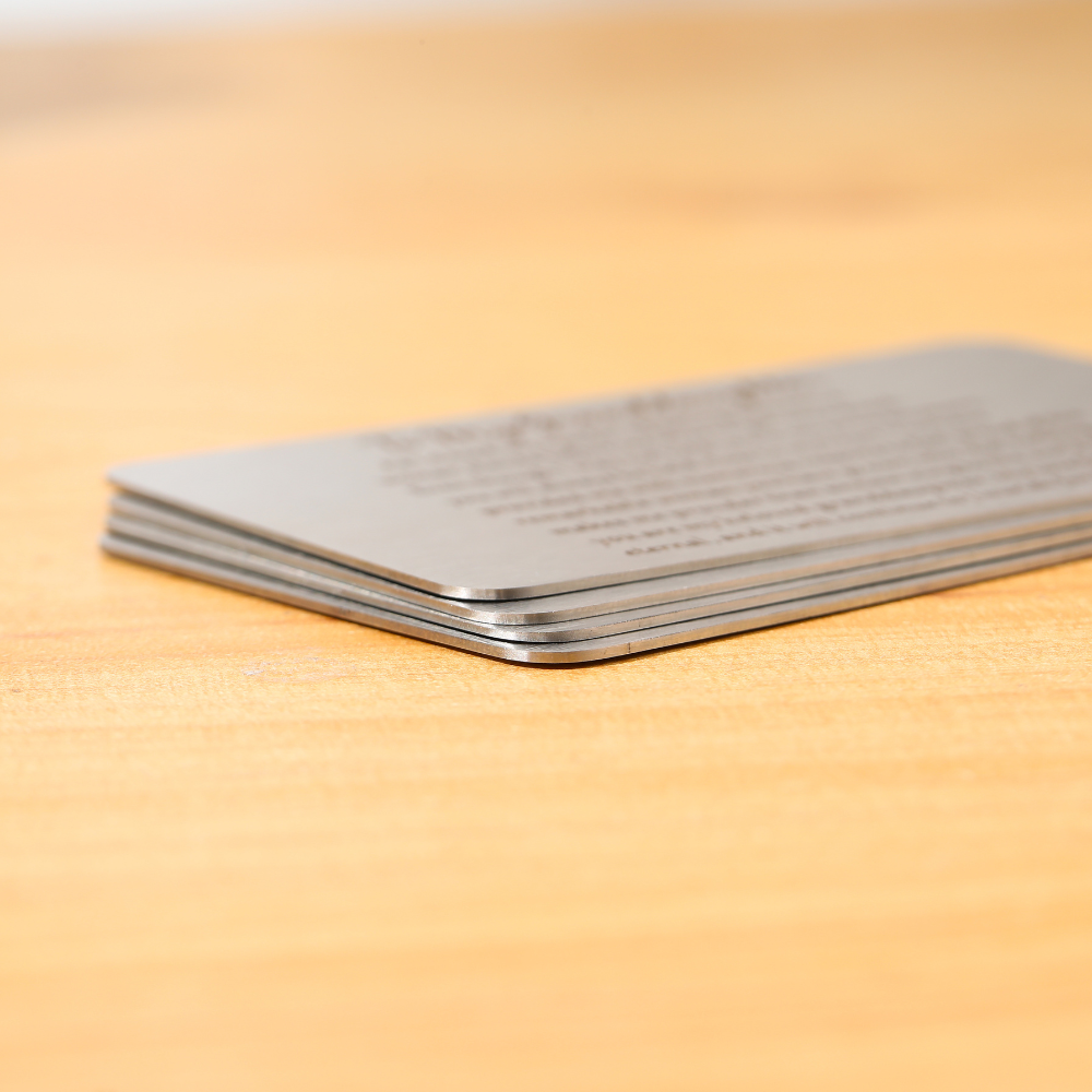 Stainless Steel Keepsake Card