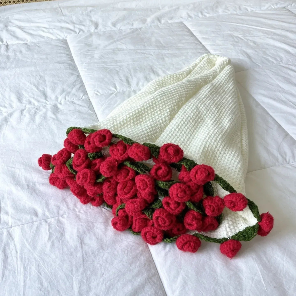 Rosie™ | Crochet Bouquet Blanket