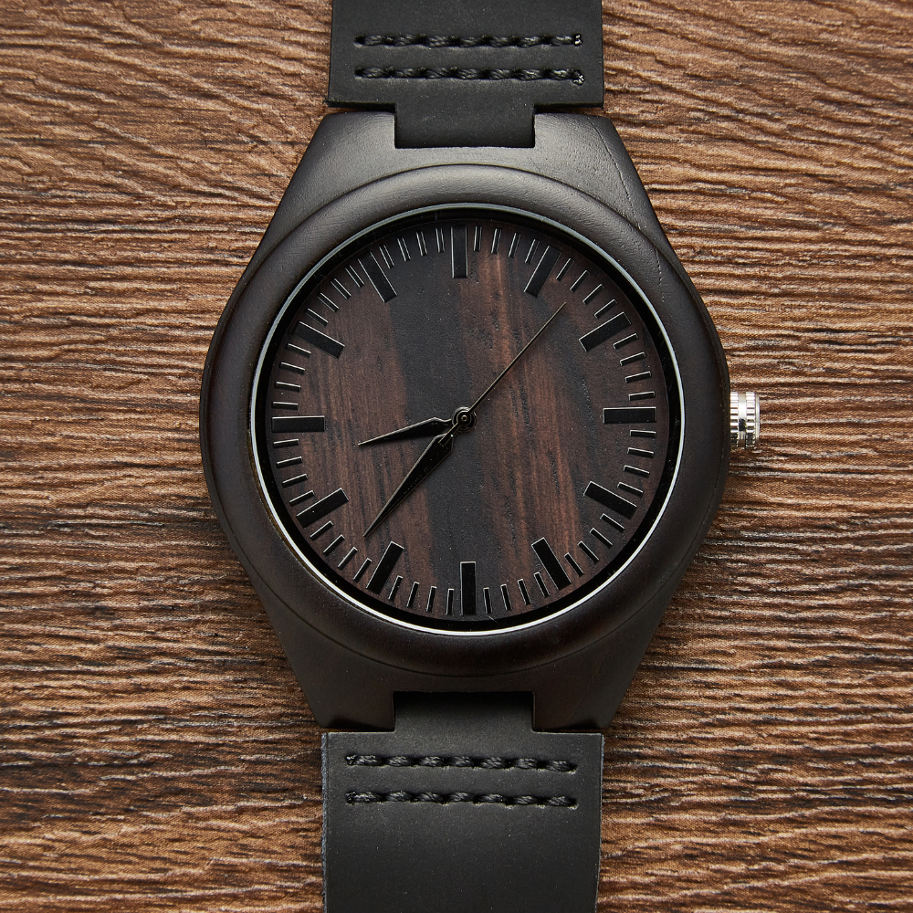 Engraved Wooden Watch