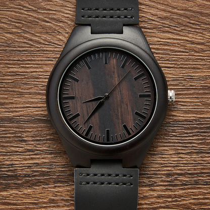 Engraved Wooden Watch
