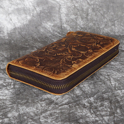 Flower Leather Wallet