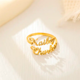 Minimalist Double Name Ring