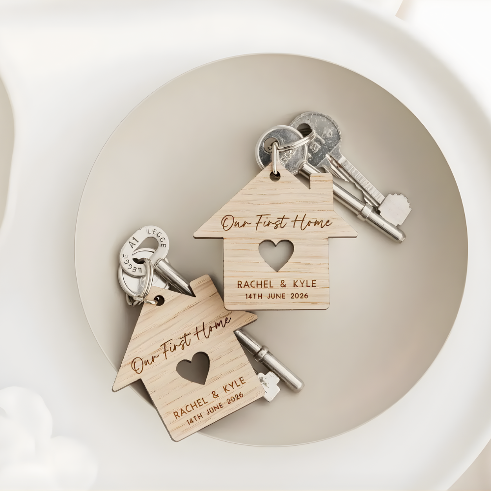 First Home Couple Keychain
