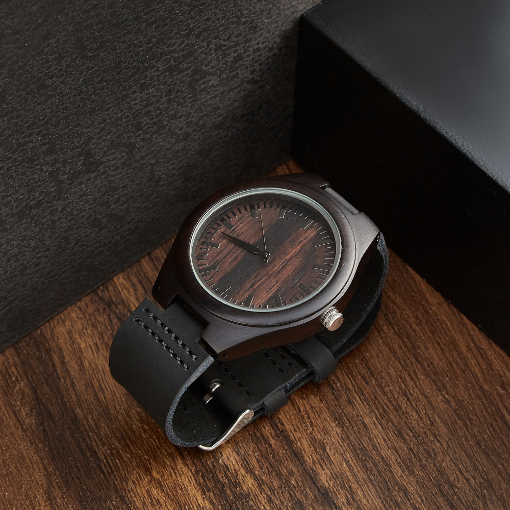 Engraved Wooden Watch