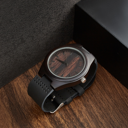 Engraved Wooden Watch