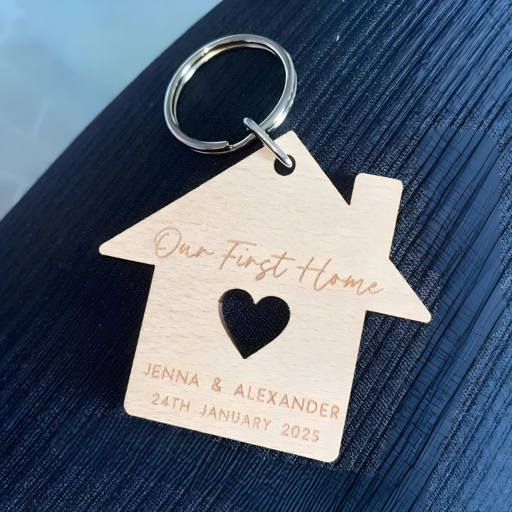 First Home Couple Keychain