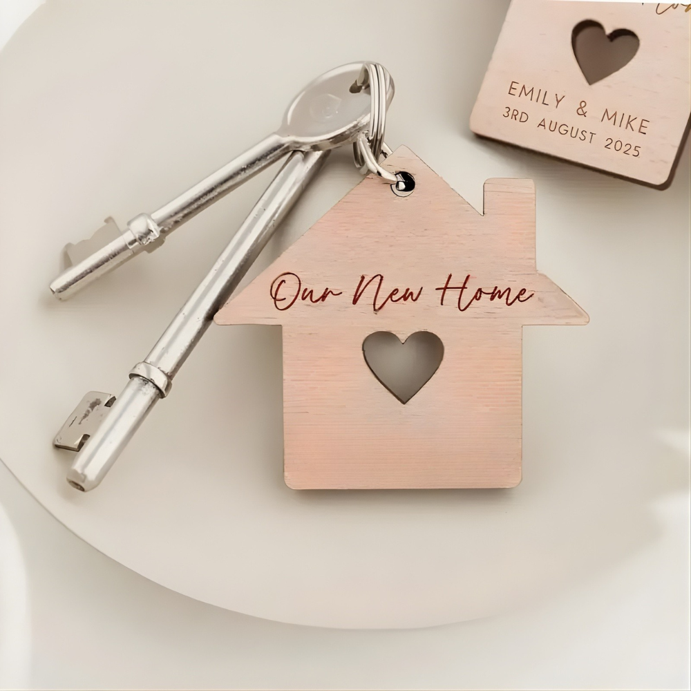 First Home Couple Keychain