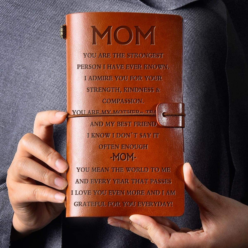 To Mom - Vintage Engraved Journal (Pages Included)