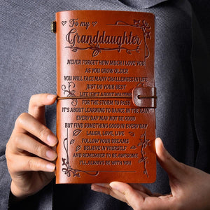 To Granddaughter - Vintage Engraved Journal (Pages Included)