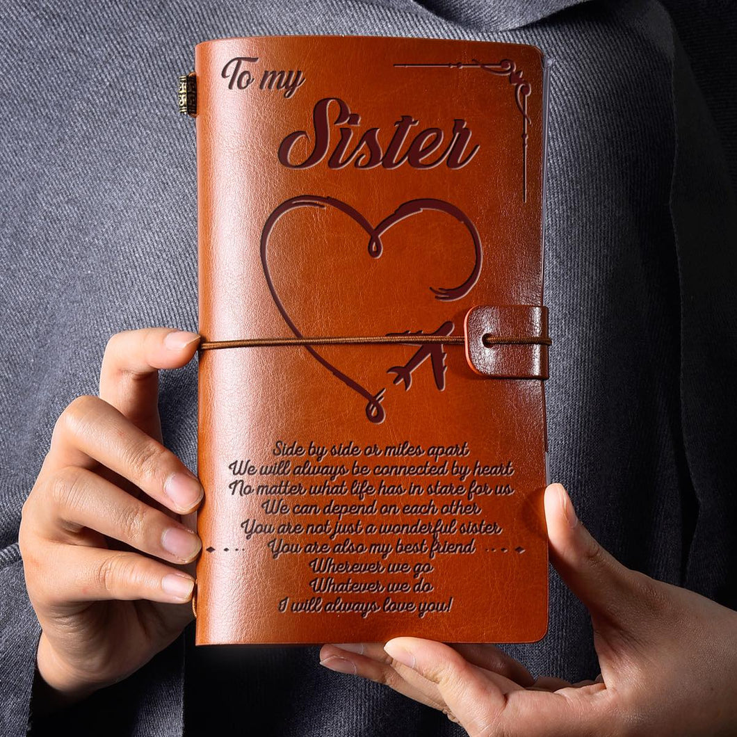 To Sister - Vintage Engraved Journal (Pages Included)