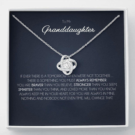 To Granddaughter - Love Knot Necklace