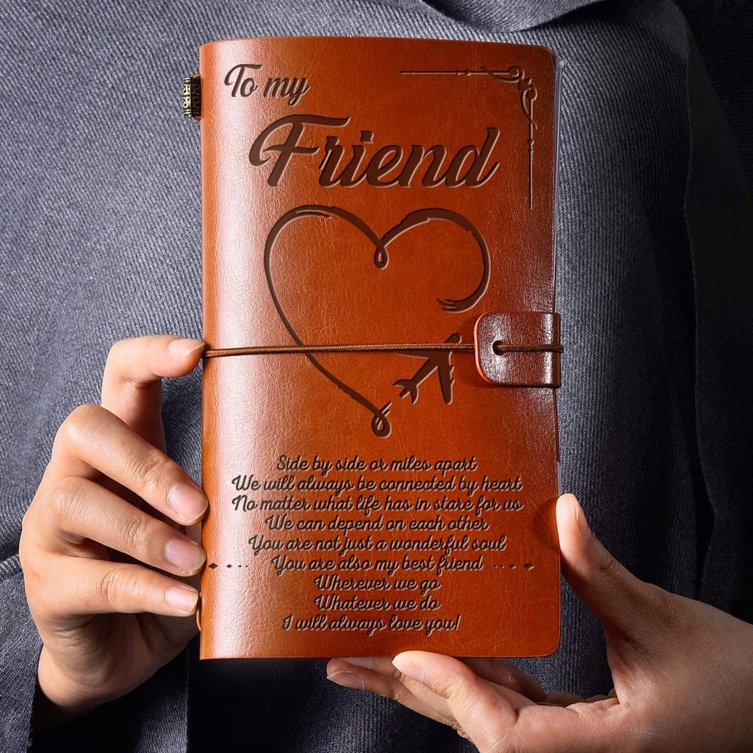 To Friend - Vintage Engraved Journal (Pages Included)