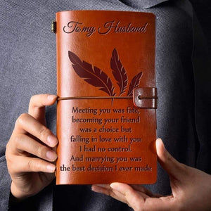 To Husband - Vintage Engraved Journal (Pages Included)