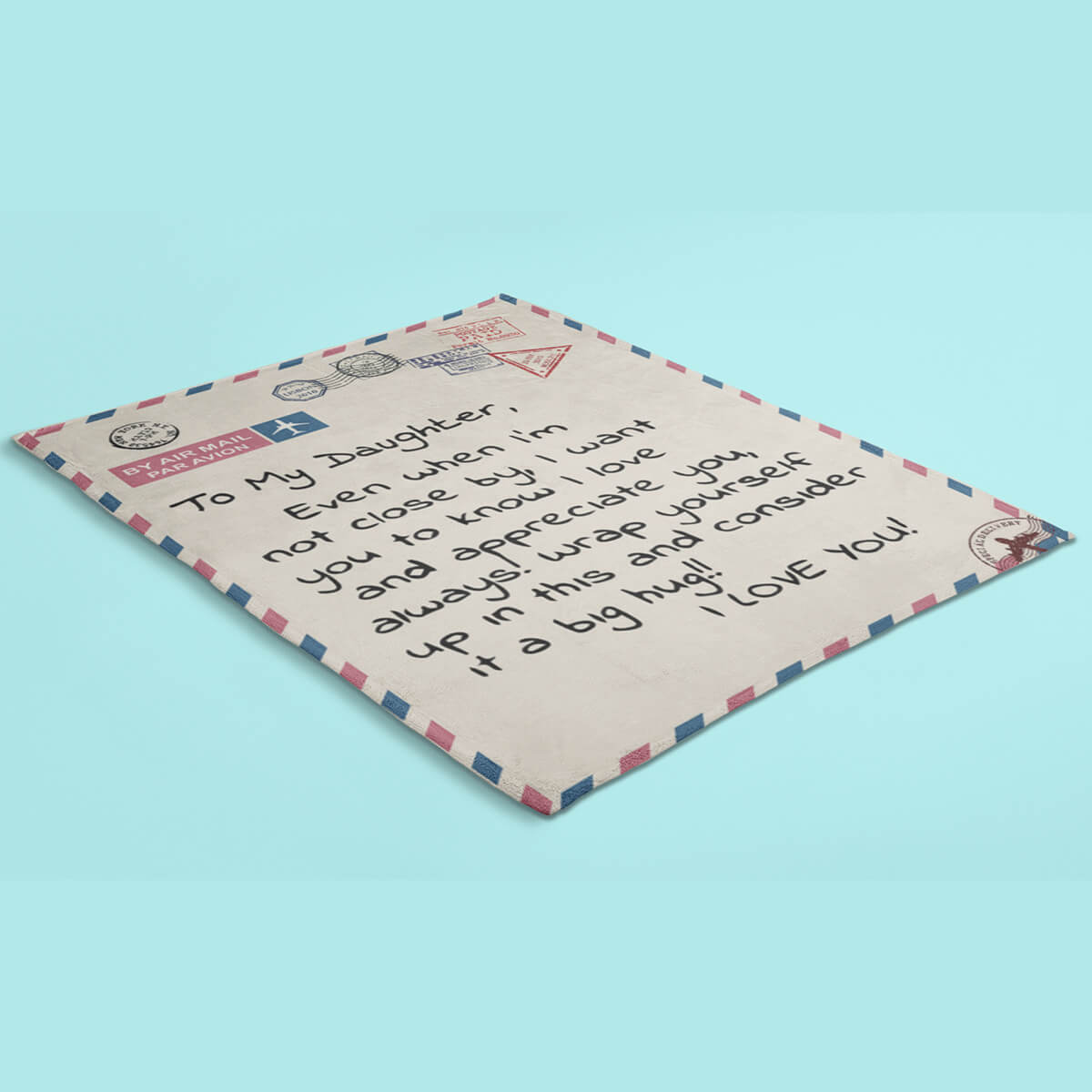 Postcard Daughter Throw Blanket