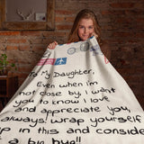 Postcard Daughter Throw Blanket