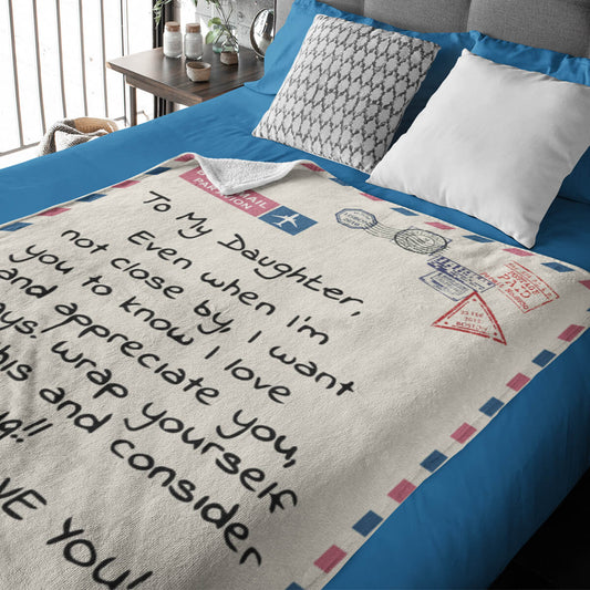 Postcard Daughter Throw Blanket