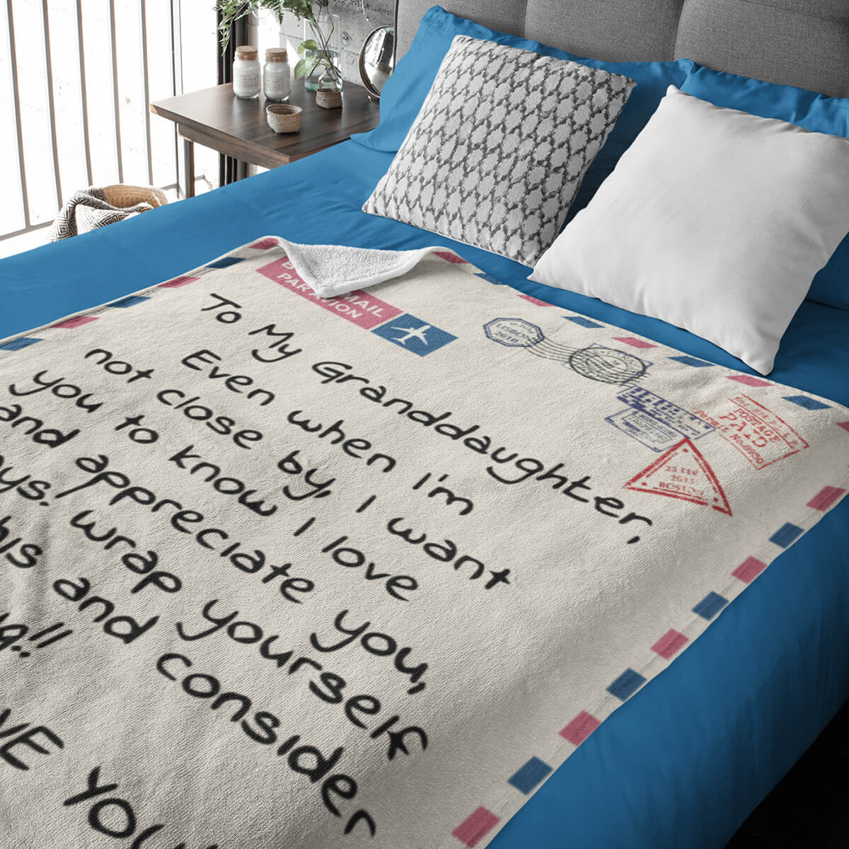 Postcard Grand Daughter Throw Blanket