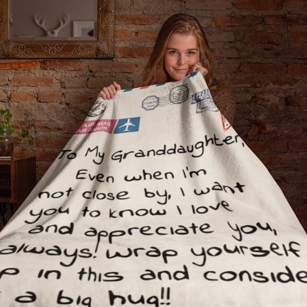 Postcard Grand Daughter Throw Blanket