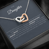 To Daughter - Interlocking Heart Necklace