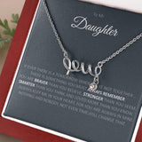To Daughter - Scripted Love Necklace