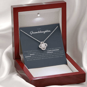To Granddaughter - Love Knot Necklace