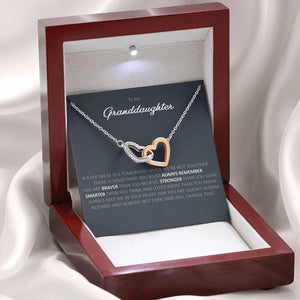 To Granddaughter - Interlocking Heart Necklace